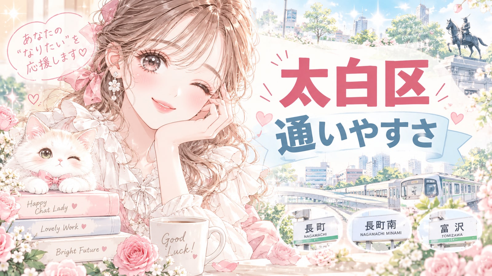太白区・通いやすさのイラスト