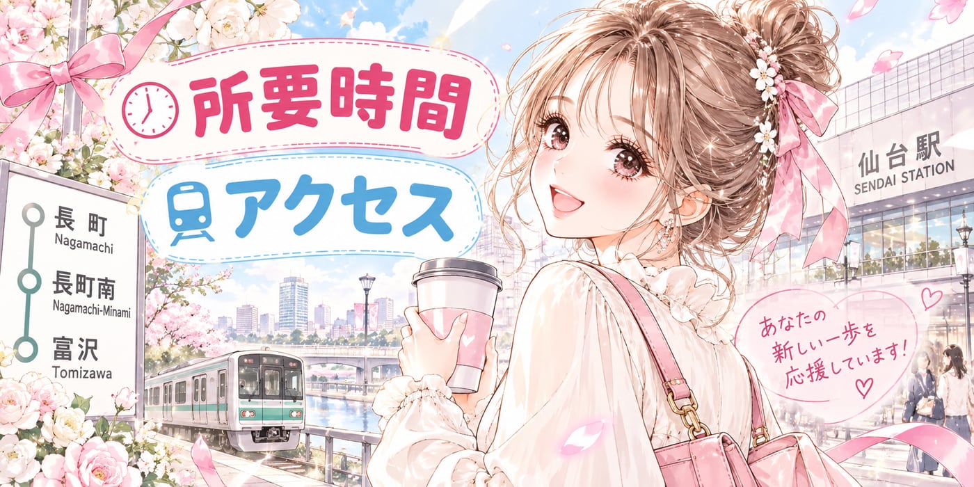 所要時間・アクセスのイラスト