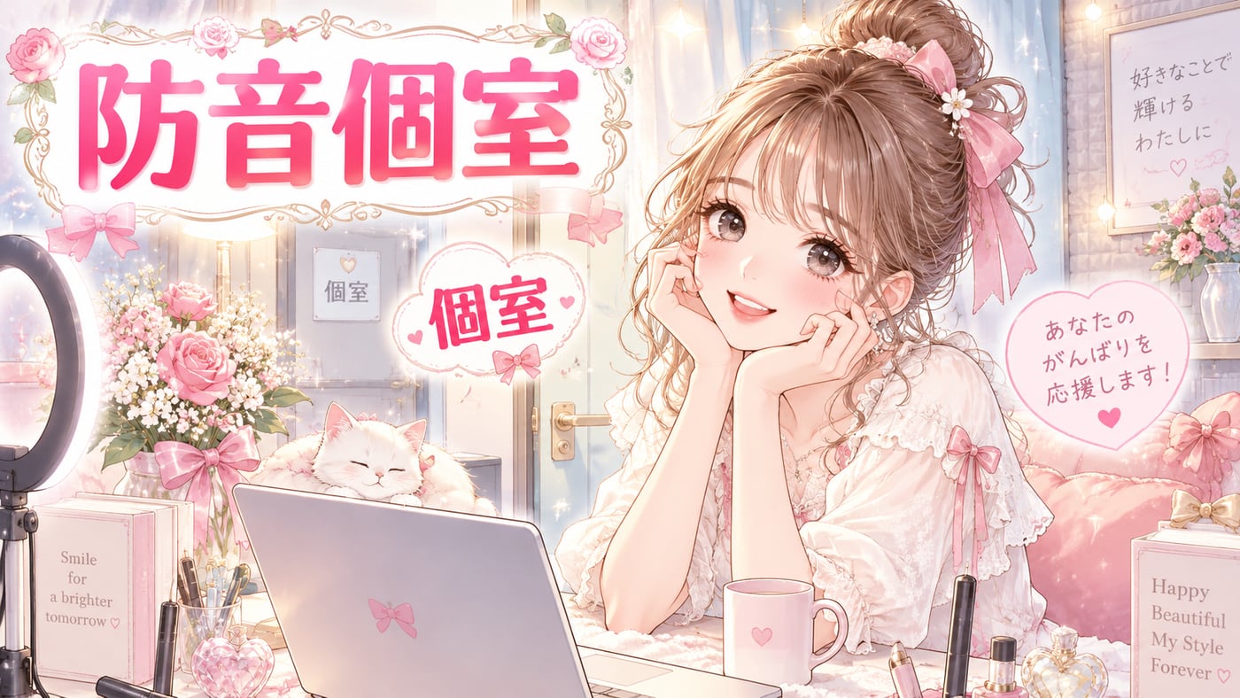 防音個室・個室のイラスト