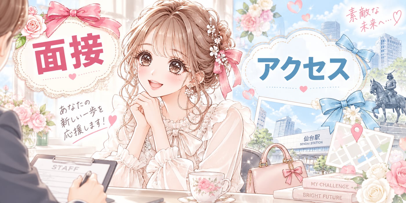 面接・アクセスのイラスト