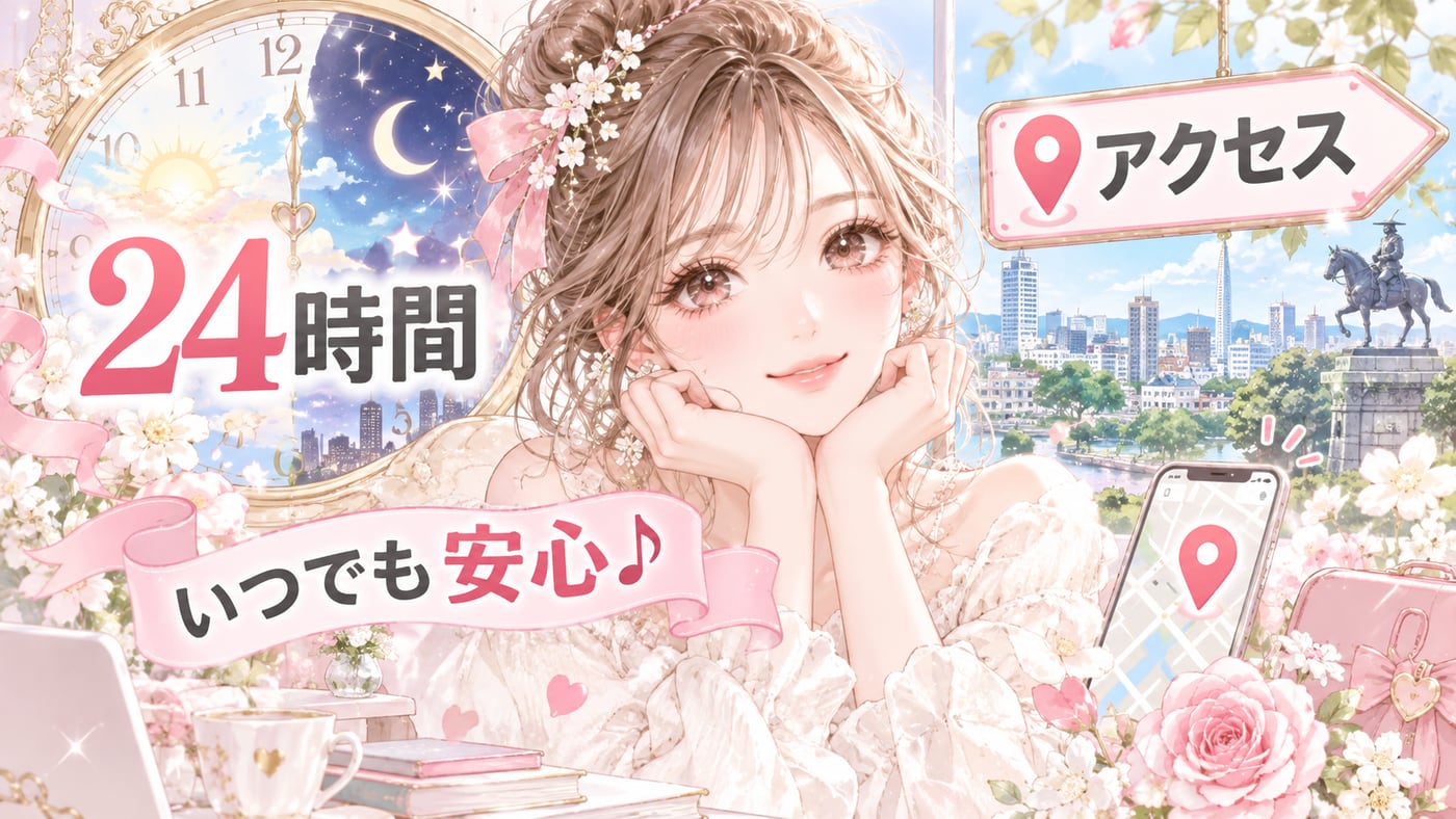 24時間・アクセスのイラスト