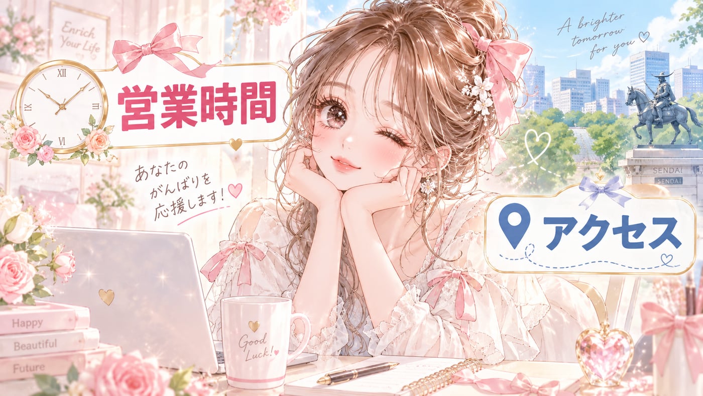 営業時間・アクセスのイラスト