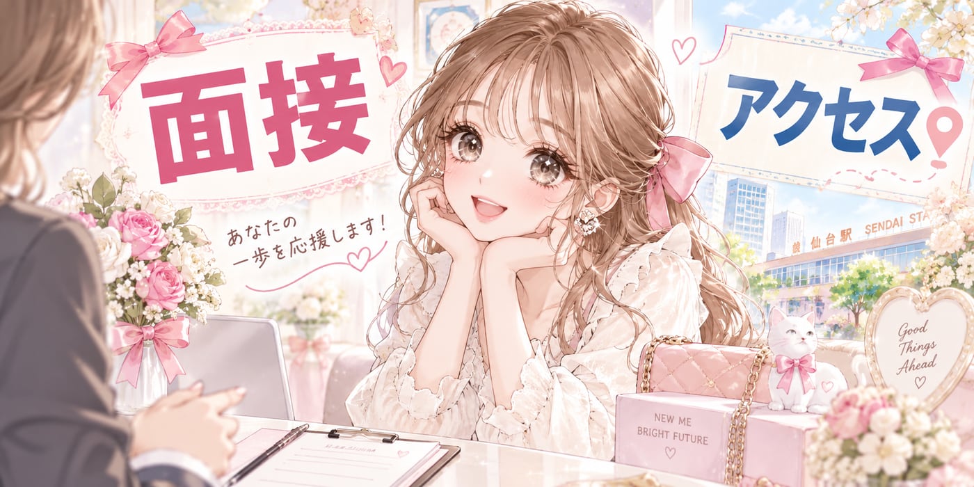 面接・アクセスのイラスト