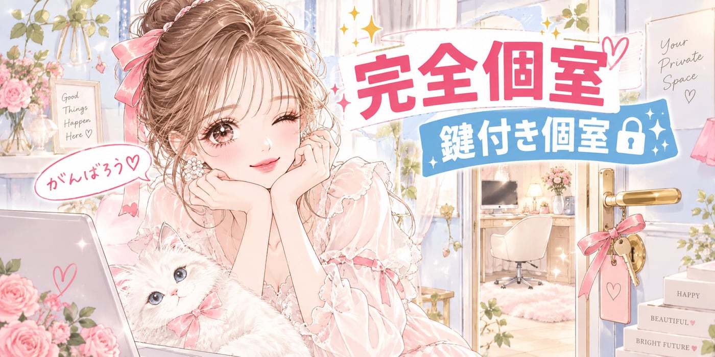 完全個室・鍵付き個室のイラスト