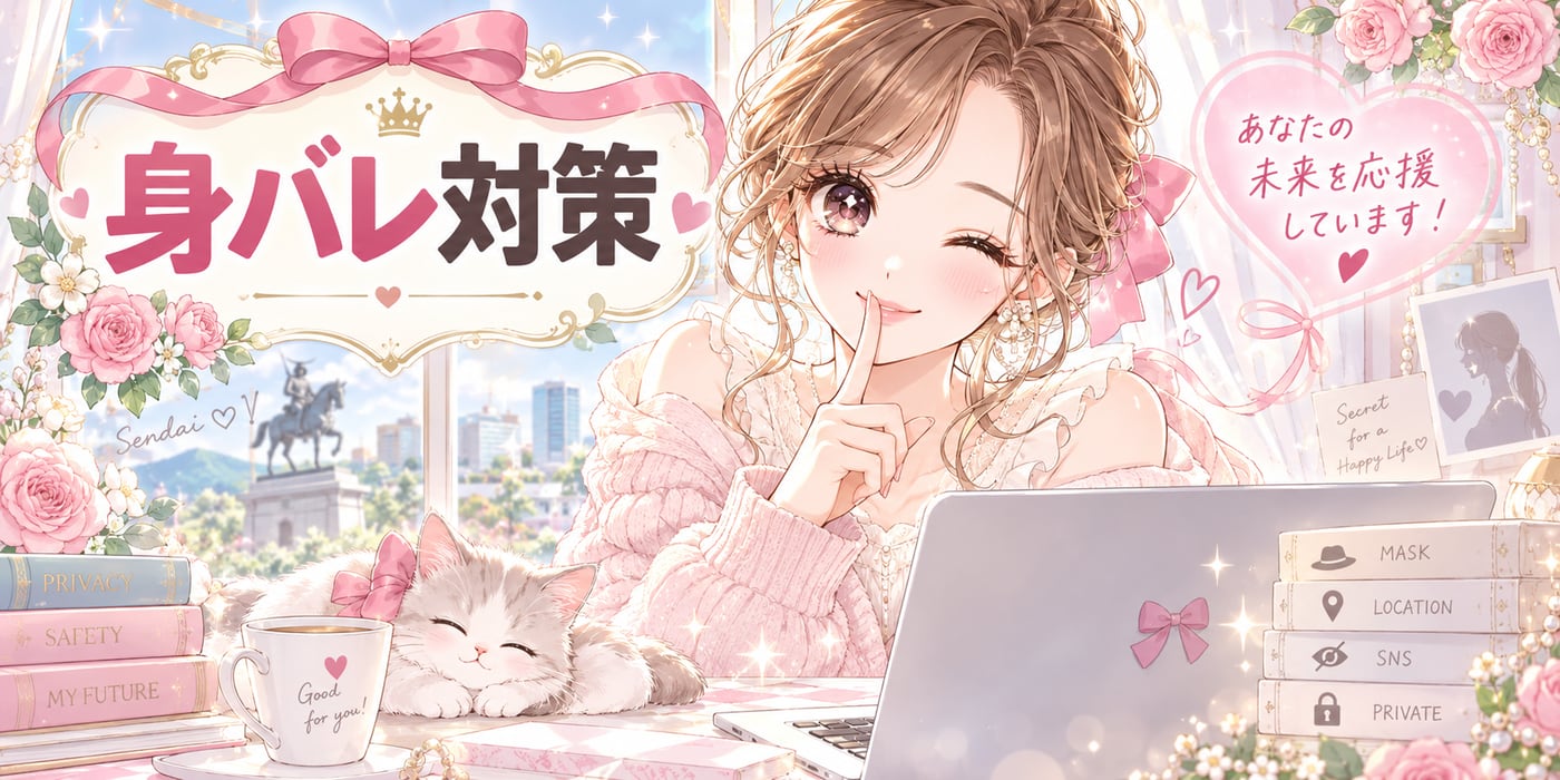 身バレ対策のイラスト