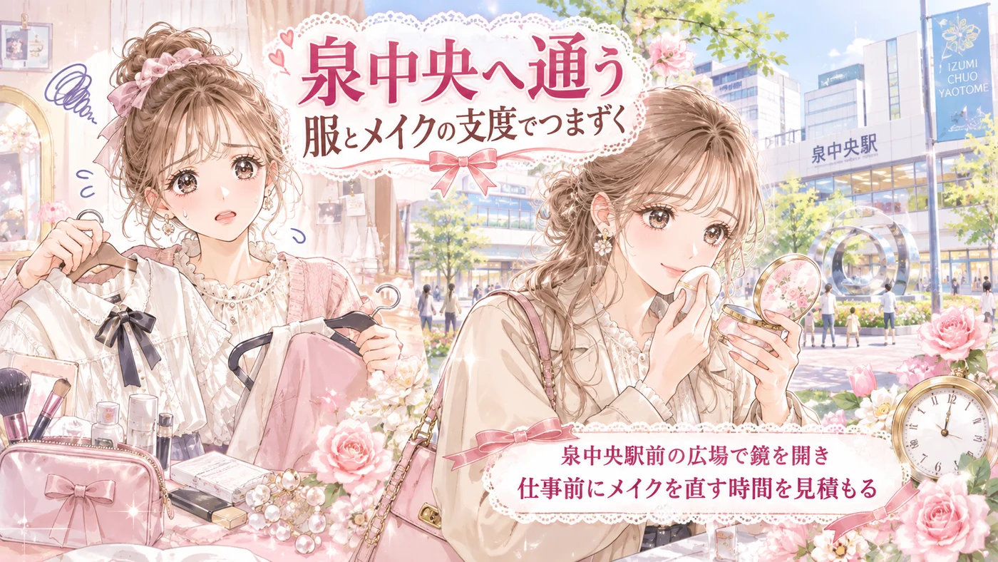 泉中央へ通う服とメイクの支度でつまずく