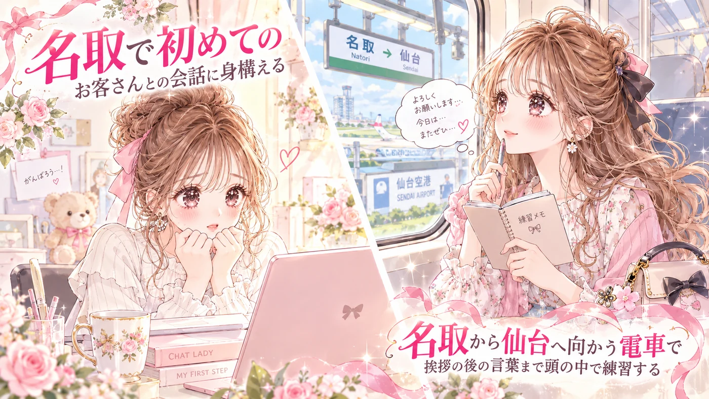 名取で初めてのお客さんとの会話に身構える