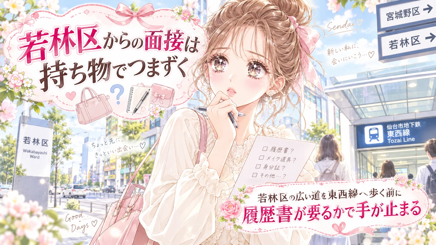 若林区からの面接は持ち物でつまずく