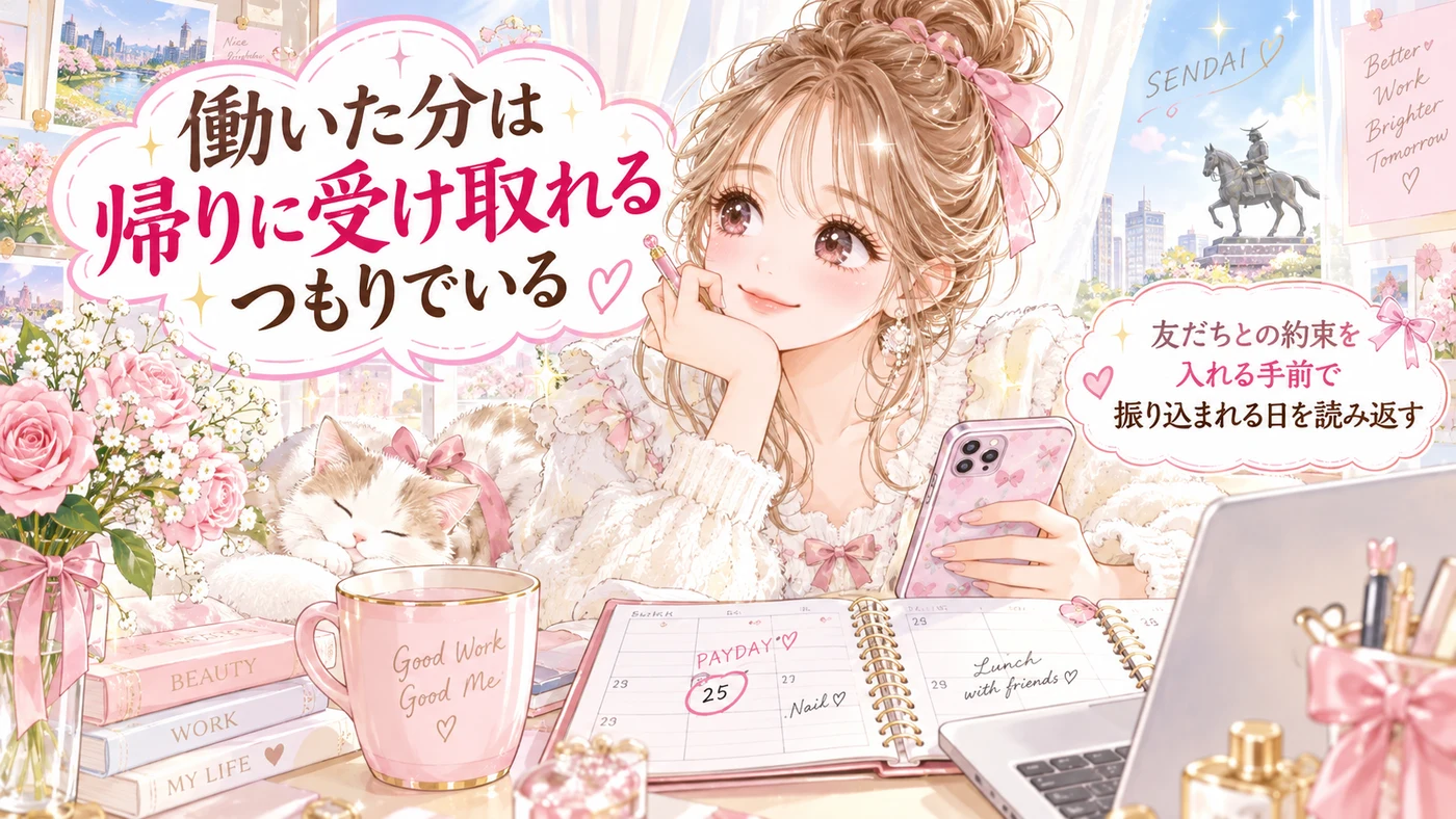 働いた分は帰りに受け取れるつもりでいる