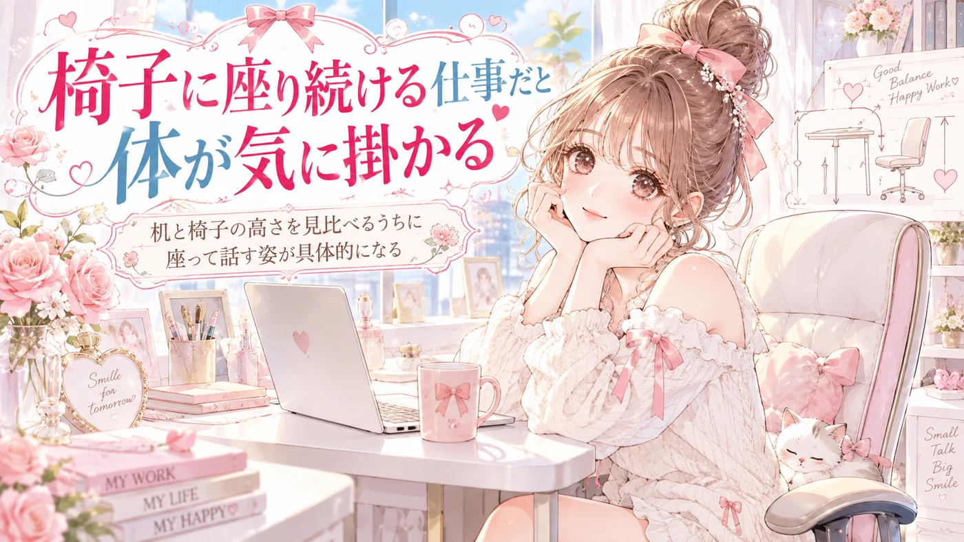 椅子に座り続ける仕事だと体が気に掛かる