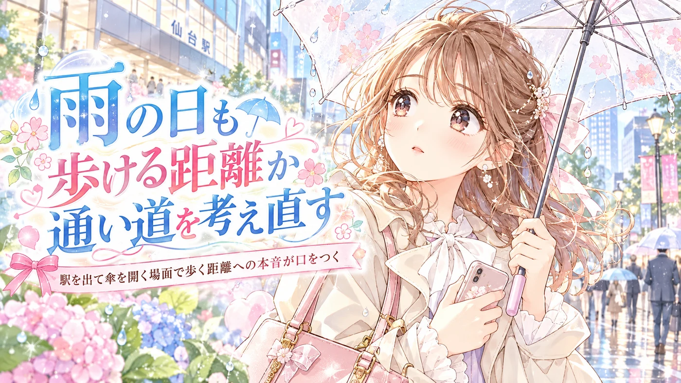 雨の日も歩ける距離か通い道を考え直す