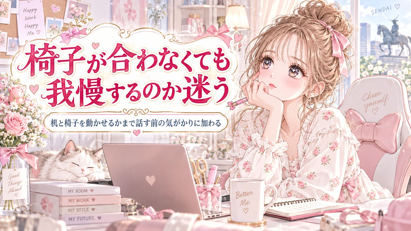 椅子が合わなくても我慢するのか迷う