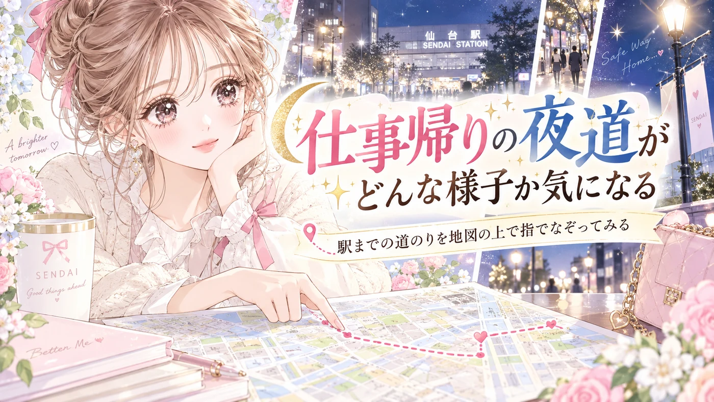 仕事帰りの夜道がどんな様子か気になる