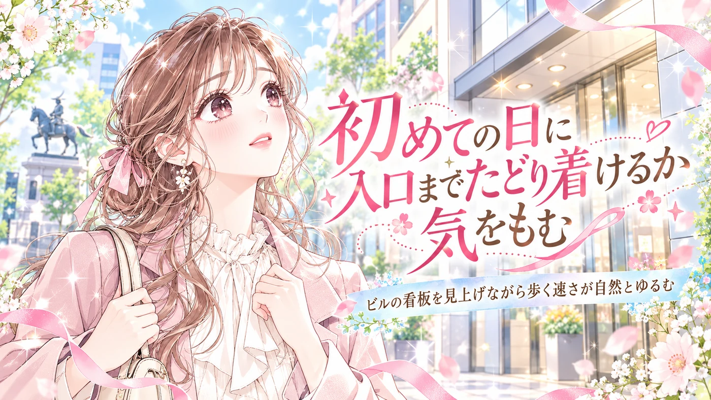 初めての日に入口までたどり着けるか気をもむ