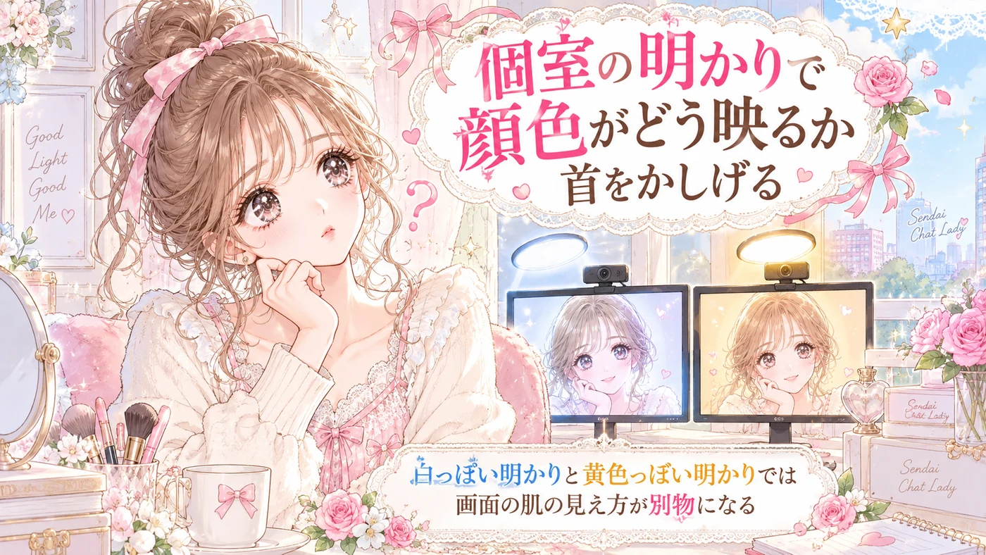 個室の明かりで顔色がどう映るか首をかしげる