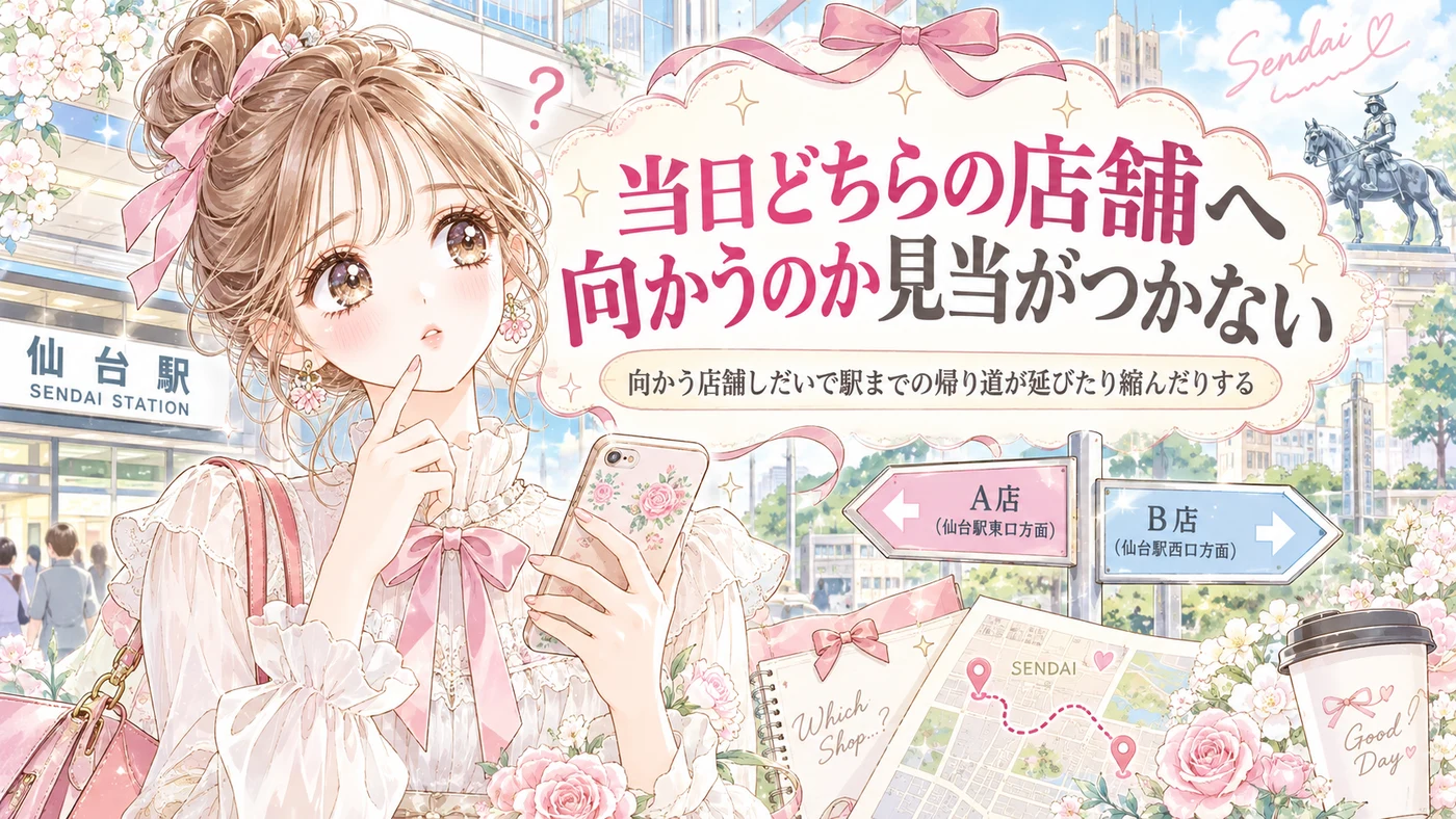当日どちらの店舗へ向かうのか見当がつかない