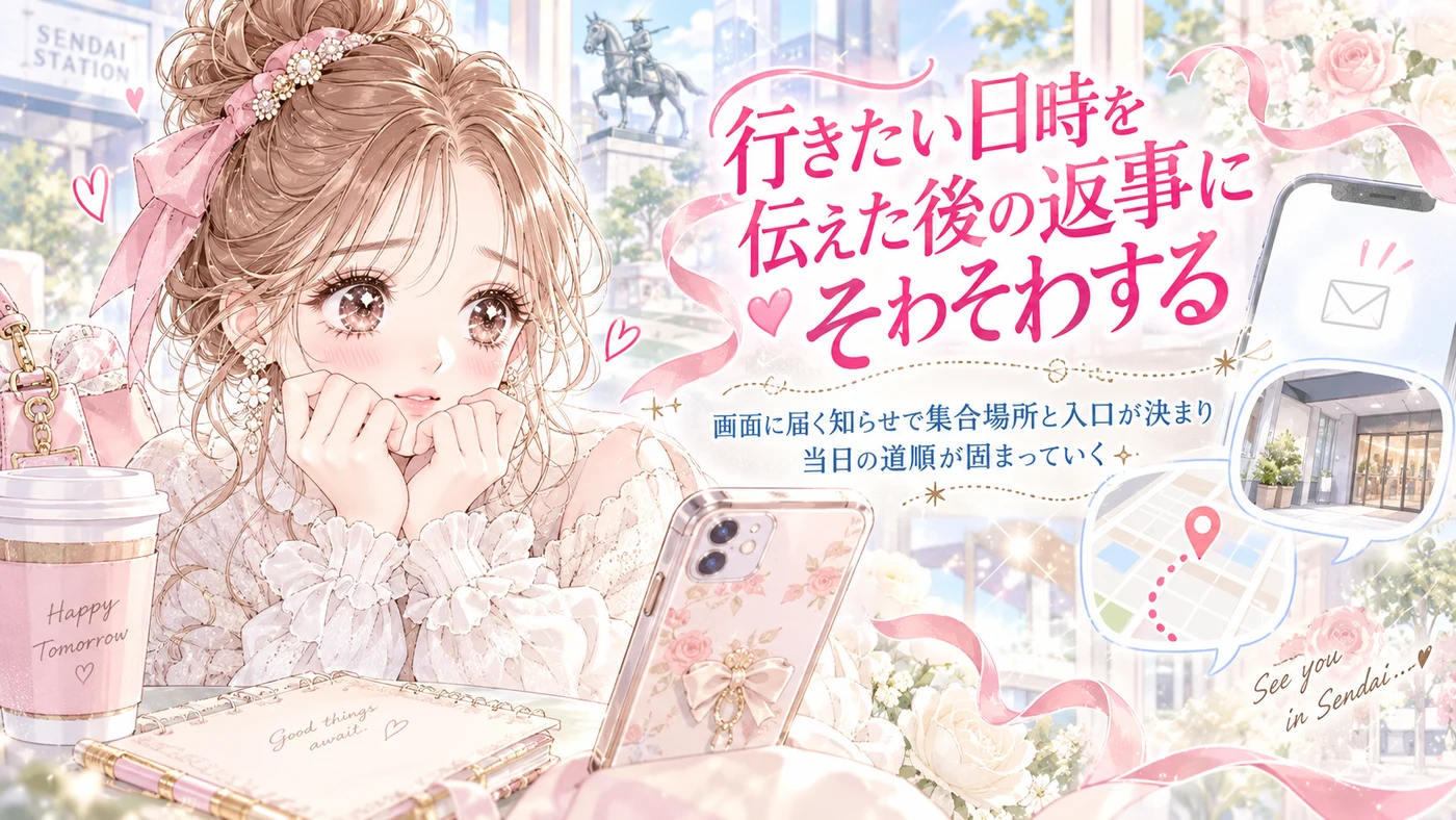 行きたい日時を伝えた後の返事にそわそわする