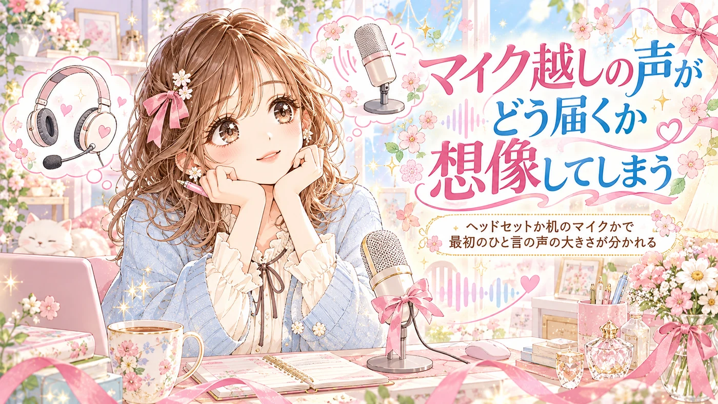 マイク越しの声がどう届くか想像してしまう