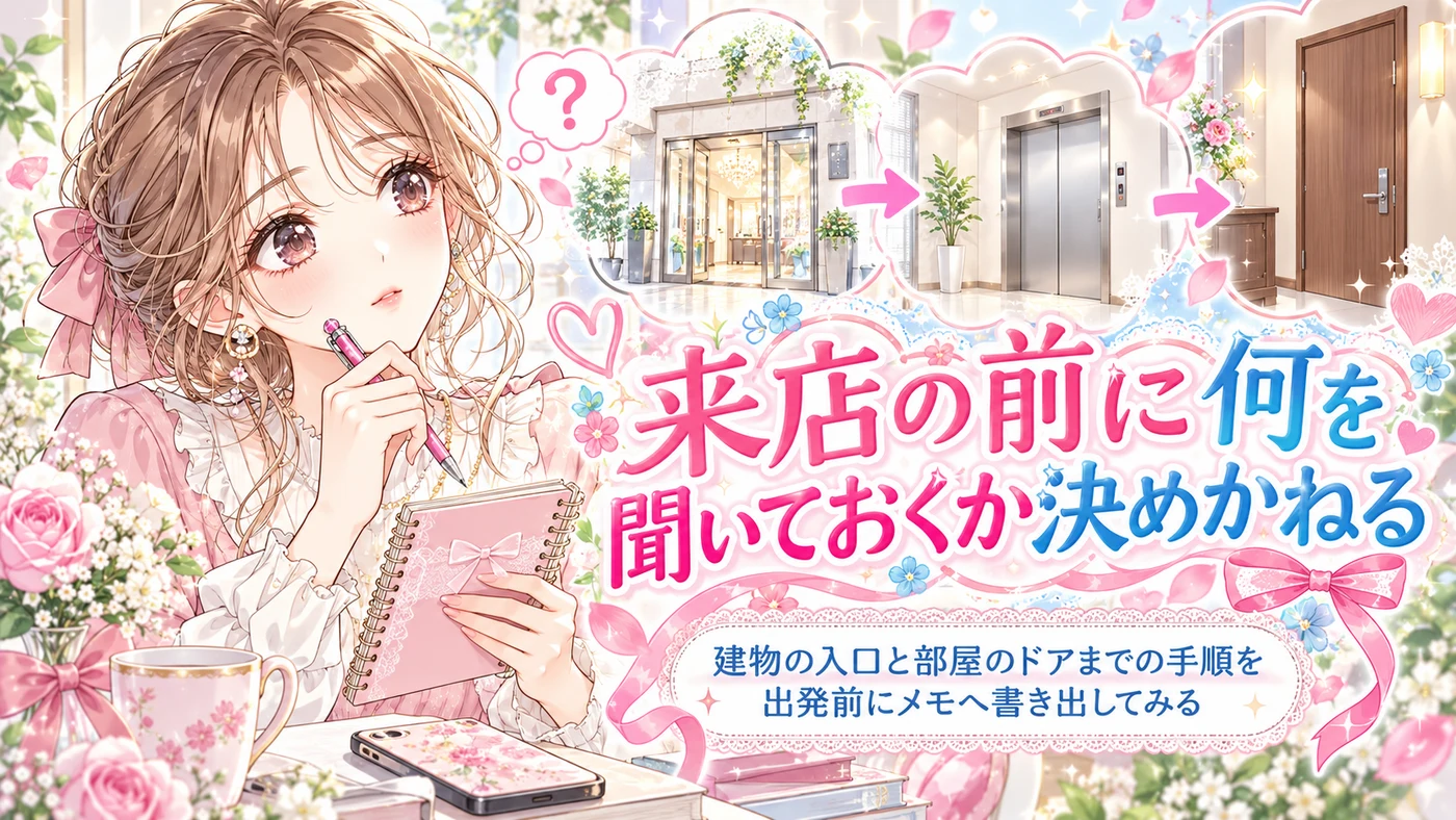 来店の前に何を聞いておくか決めかねる
