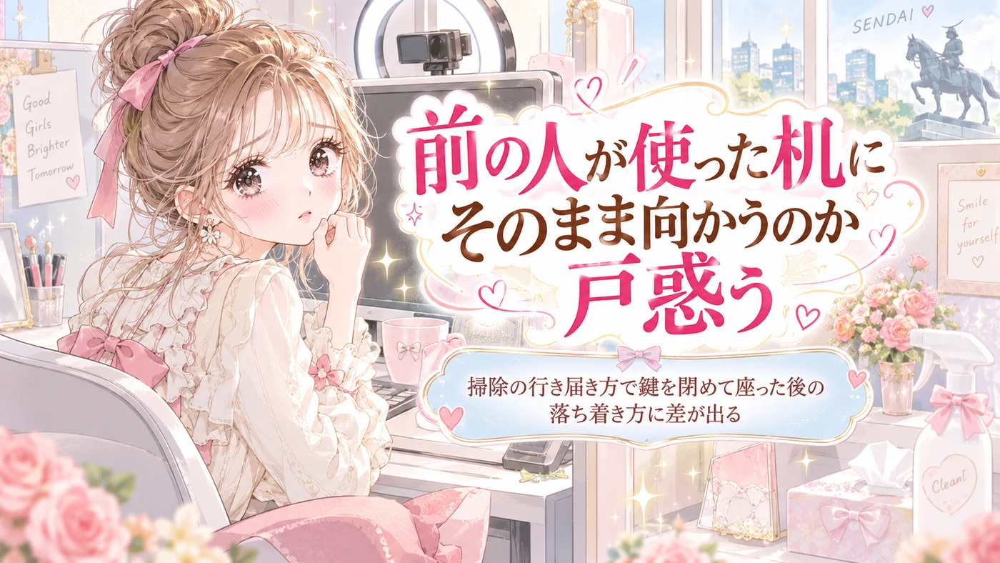 前の人が使った机にそのまま向かうのか戸惑う