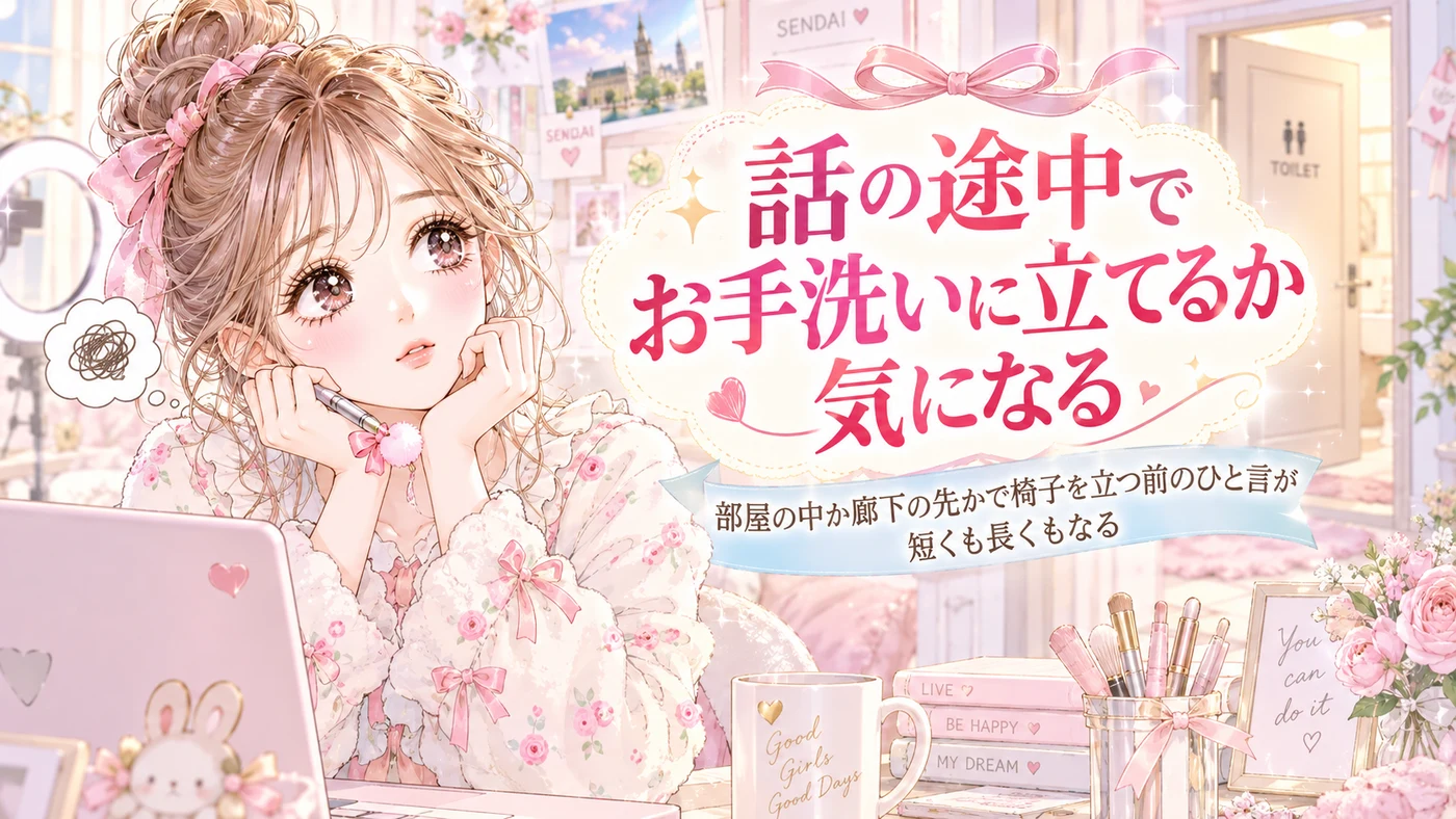 話の途中でお手洗いに立てるか気になる