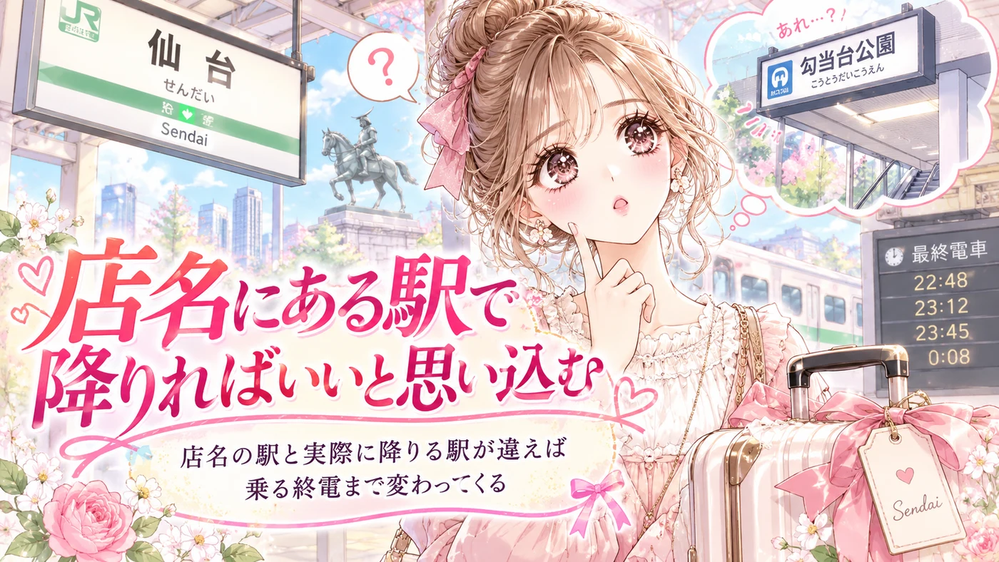 店名にある駅で降りればいいと思い込む
