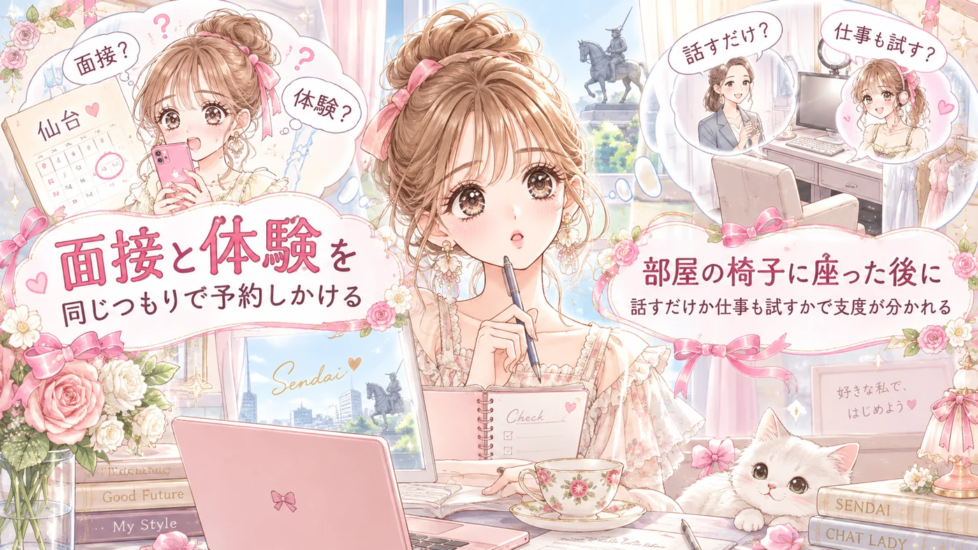面接と体験を同じつもりで予約しかける