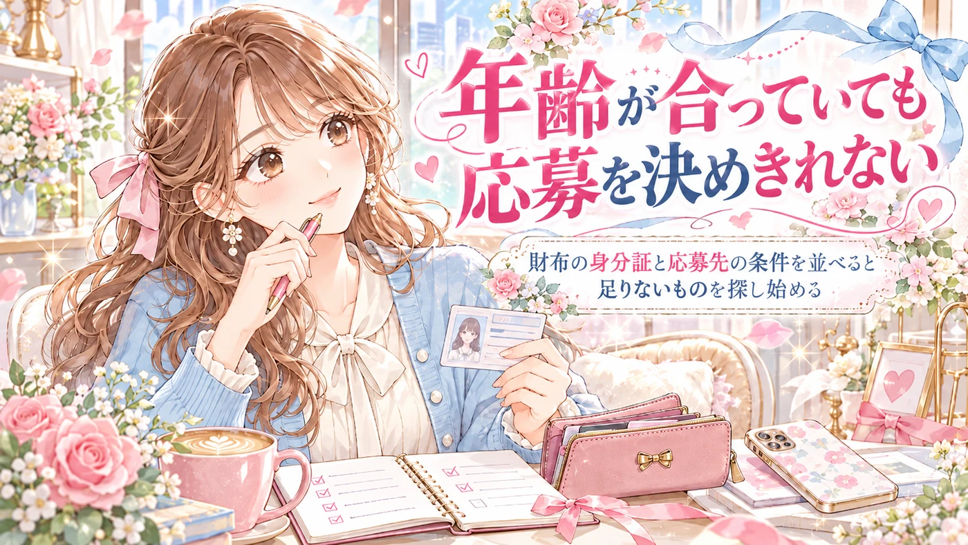 年齢が合っていても応募を決めきれない