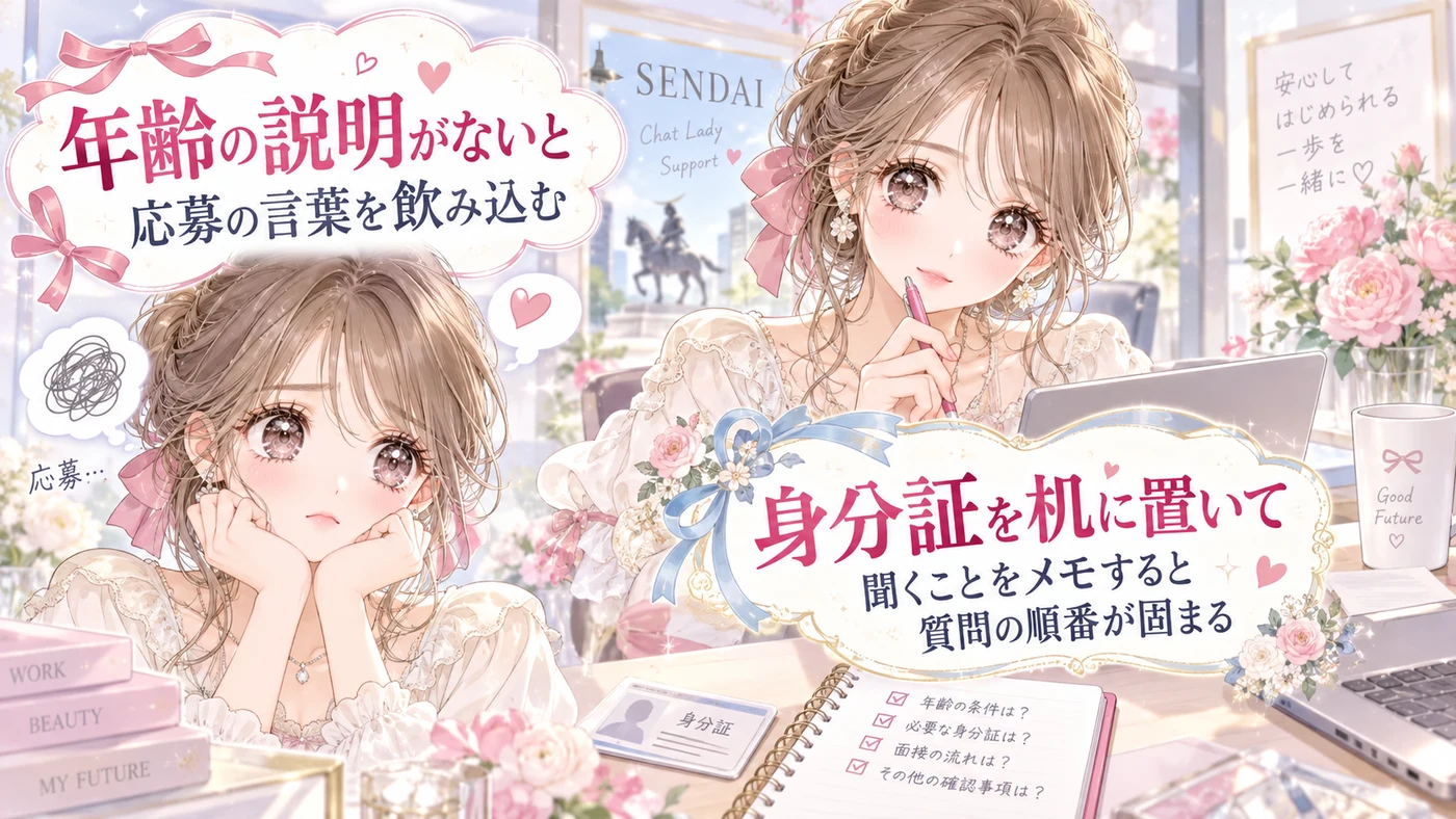 年齢の説明がないと応募の言葉を飲み込む