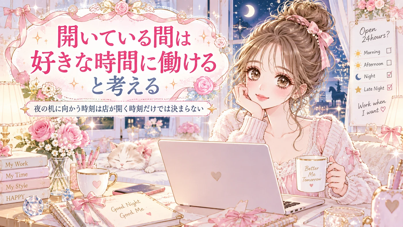 開いている間は好きな時間に働けると考える