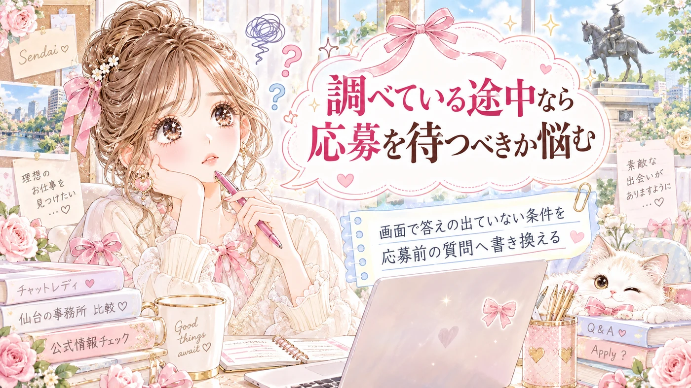 調べている途中なら応募を待つべきか悩む